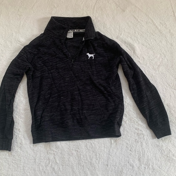 VS PINK dark Heather pullover hoodie - Picture 1 of 3
